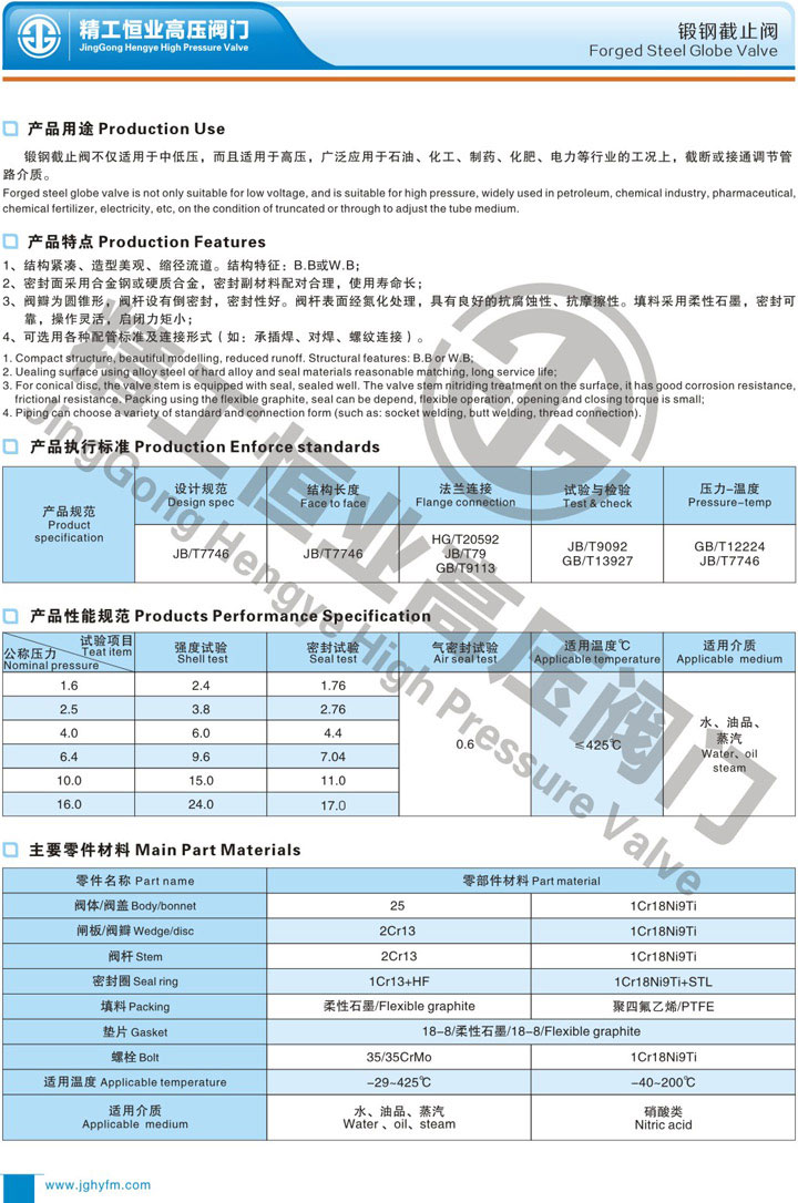 锻钢内螺纹、承插焊截止阀 锻钢内螺纹、承插焊截止阀